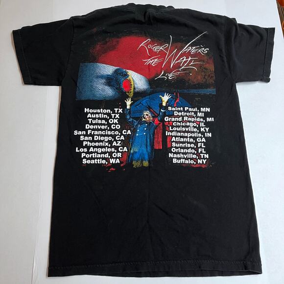 Roger Waters Concert Band Tee Shirt The Wall Live 2012 Mens Black Pink Floyd S - Picture 7 of 7